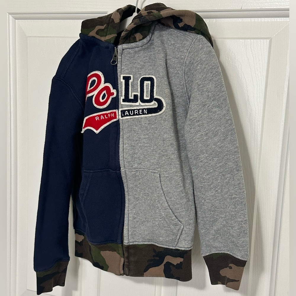 Polo by Ralph Lauren Kids' Two-Tone Hoodie with Camo Accents